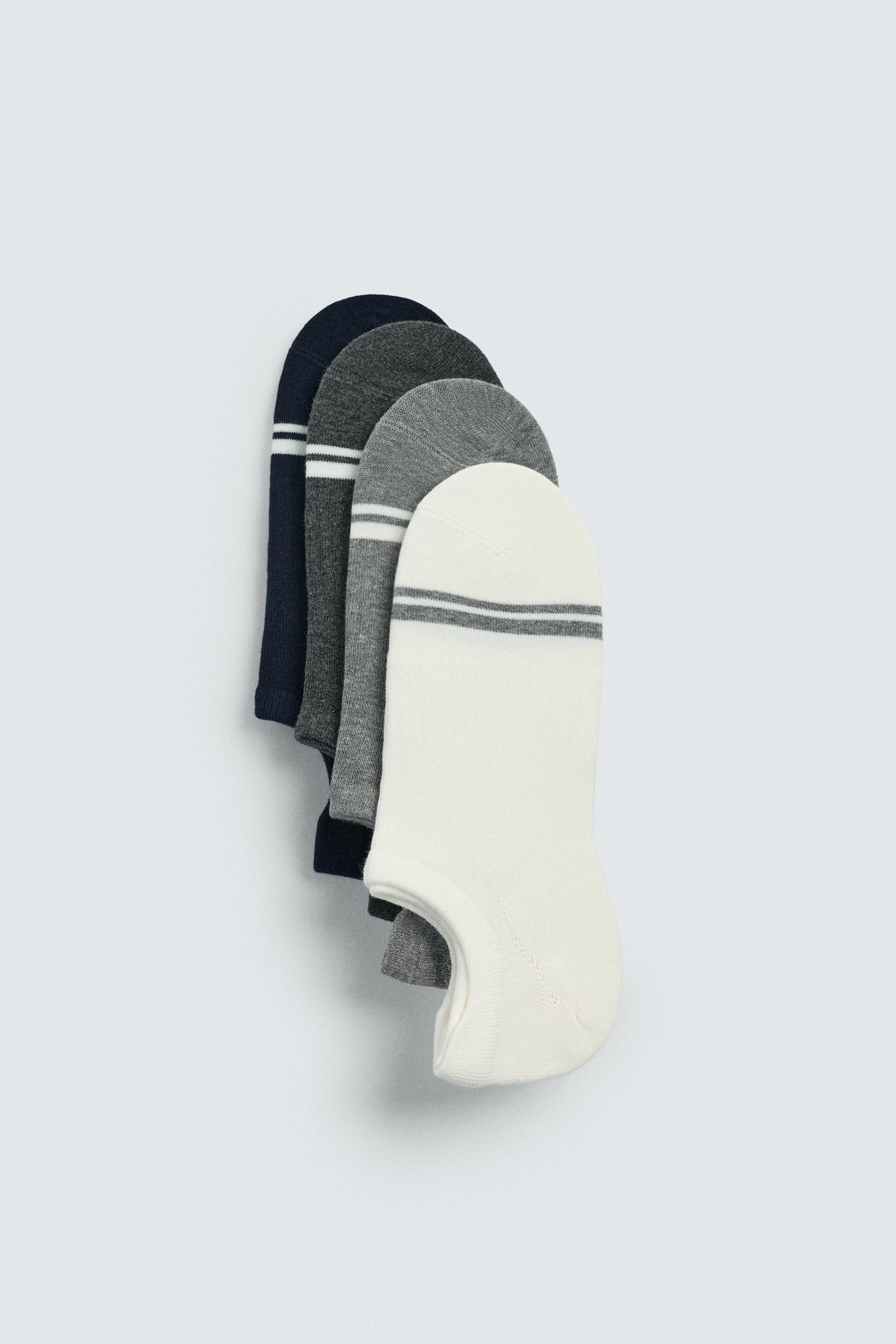 CHAUSSETTES COURTES À BANDES LOT DE 4